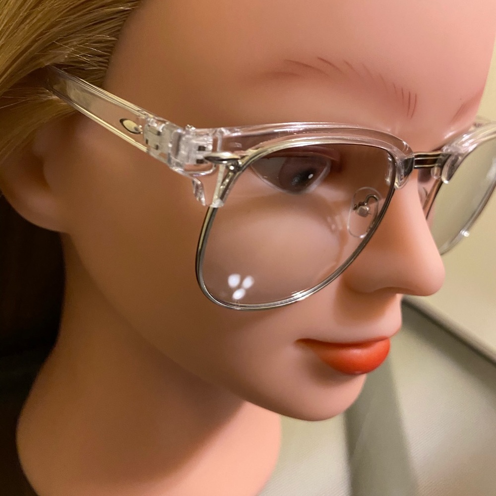 (UNISEX) Silver Sophisticated Clear Frames